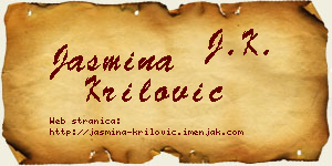 Jasmina Krilović vizit kartica